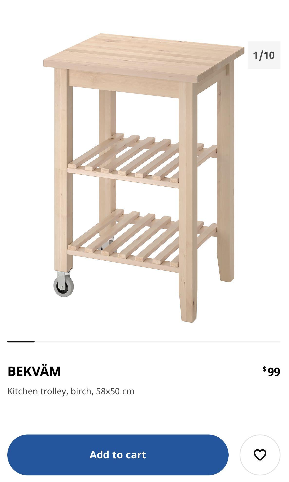 IKEA Kitchen Trolley (Assembled), Furniture & Home Living, Furniture