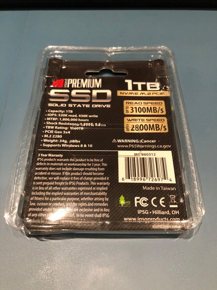 Inland Premium 1TB NVME SSD 3 year warranty Computers Tech