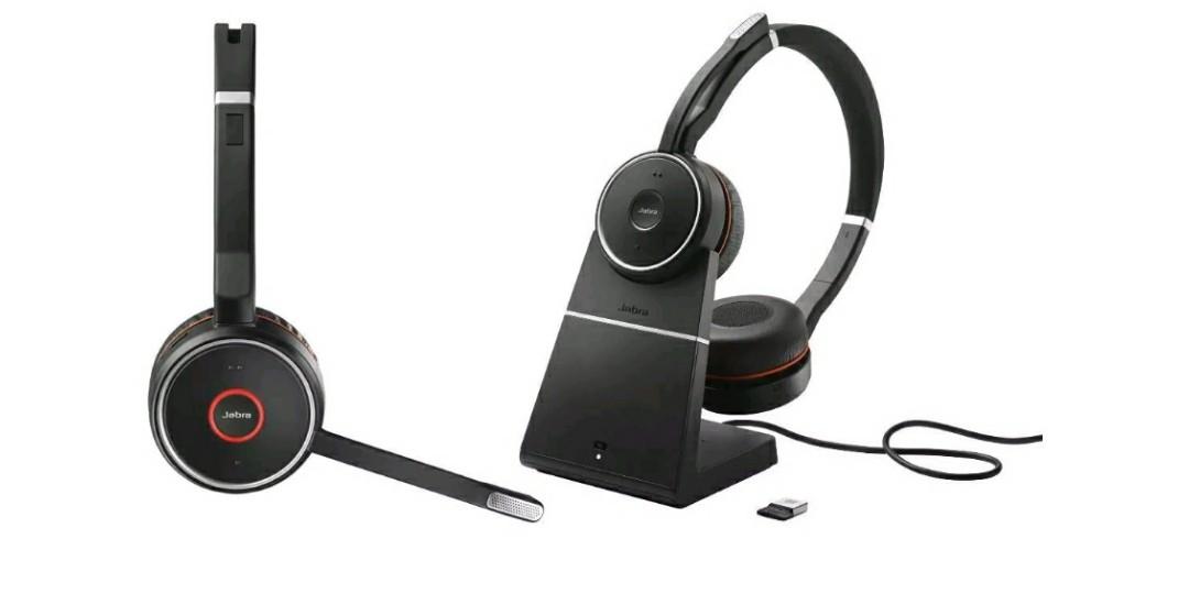 Jabra Evolve 75 headsets (Category: Headphones & Headsets) located in Quezon City. Submitted by versa_electronics (Listing ID 1036272711, Image 1). Description: Headset only - 12k Headset with dock - 15k Bnew - opened to check contents only with Active Noise Canceling free same day delivery within NCR & Rizal areas COD via LBC for Provinces can be arranged.