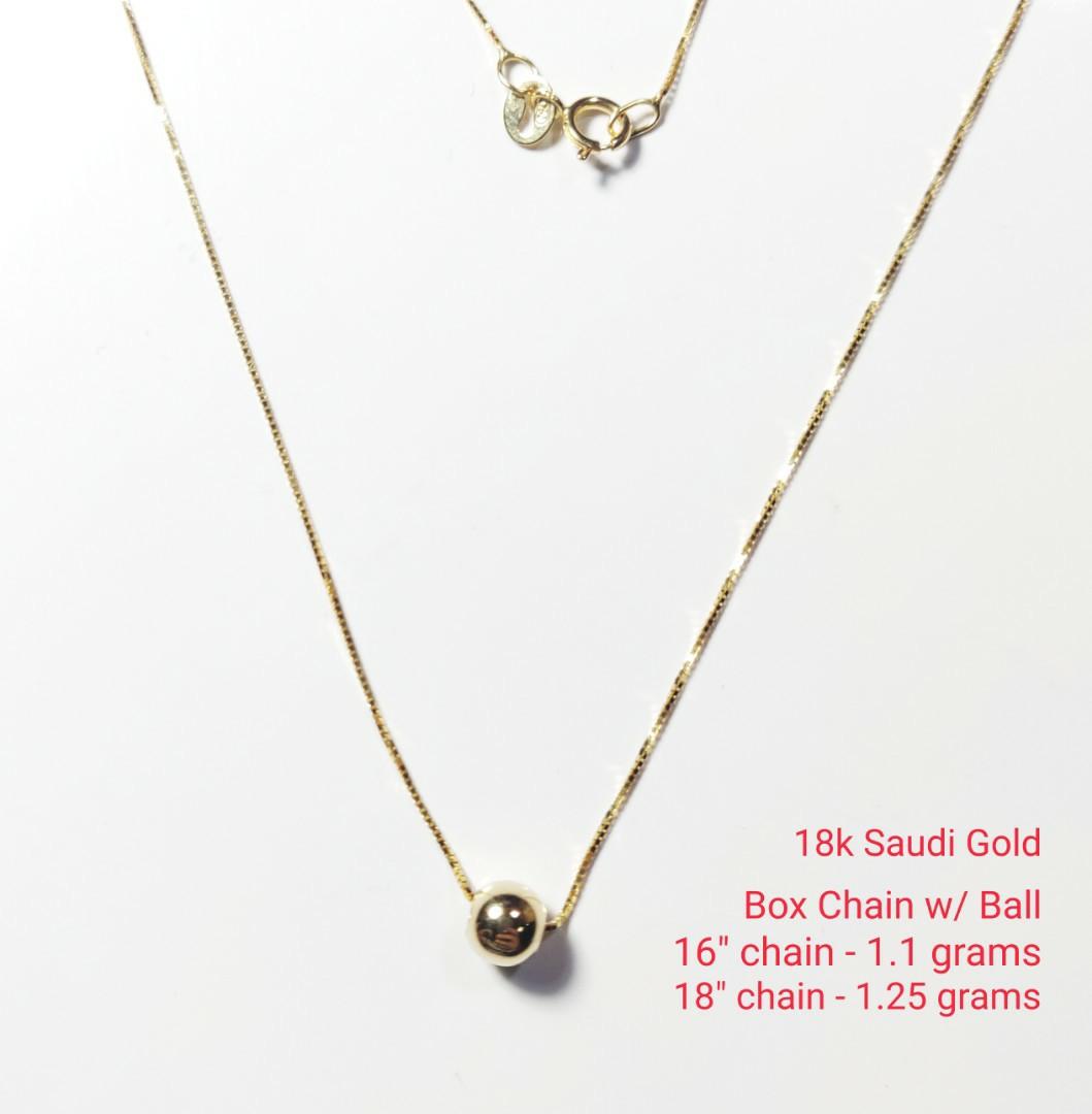 Jewelry - 18k Saudi Gold - 16 inch Box 