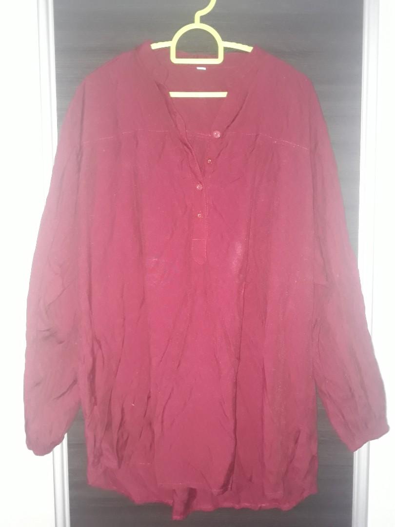 Kemeja Blouse Wanita Muslimah Plain Women S Fashion Clothes Tops On Carousell