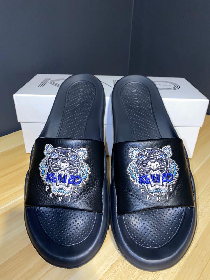 Kenzo Slides Pool Mule Tiger Head Men s Fashion Footwear