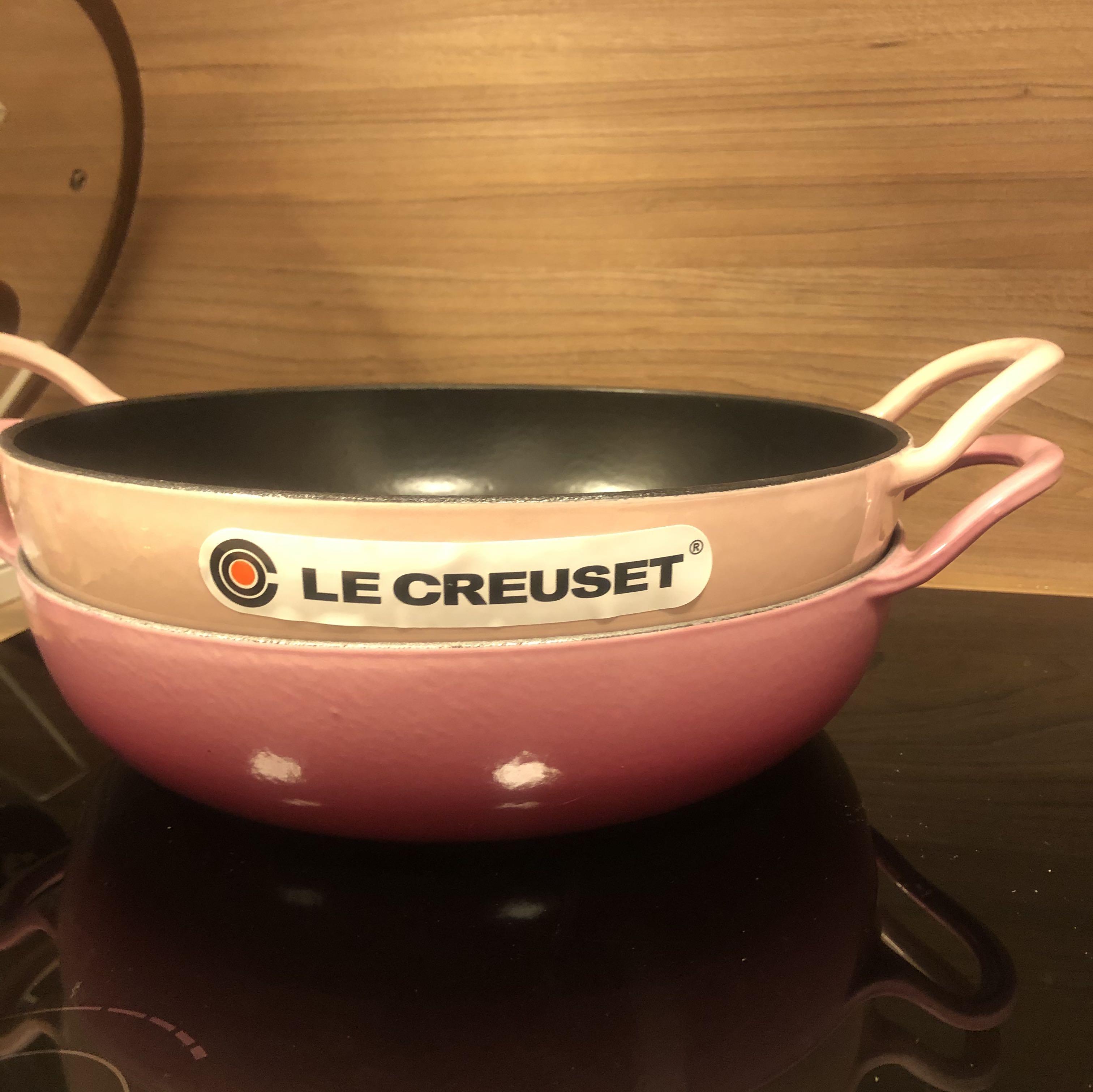 Le Creuset Chiffon Pink Cast Iron 26 cm Square Griddle Grill Pan Skillet ~  NIB