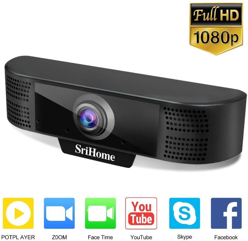Lemnoi Webcam For Pc Usb Hd Webcam With Microphone For Laptop Desktop 1080p Web Cam For Live Streaming Gaming Video Calling And Conferencing Plug And Play Computer Camera For Windows Mac Electronics