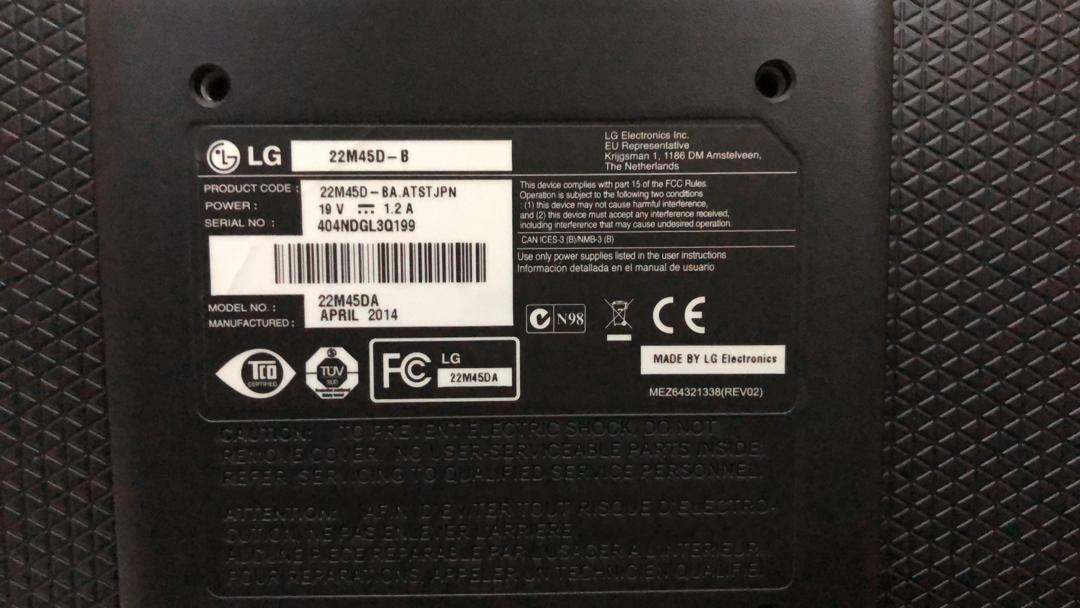 Lg 22 Led Monitor 22m45d 8 Electronics Tvs Entertainment Systems On Carousell