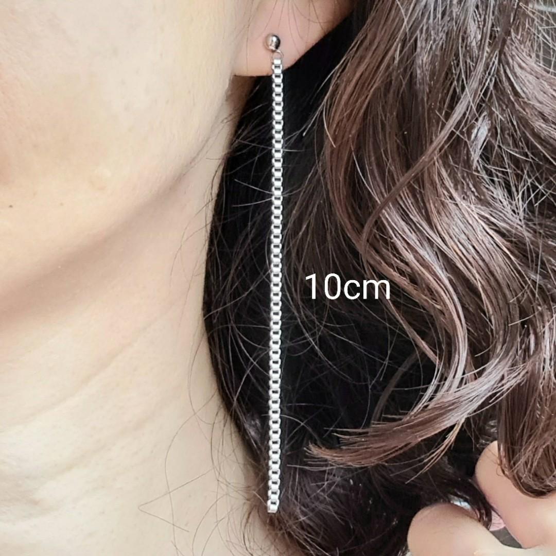 Long Box Chain Earring All Surgical Steel Allergy free No color change