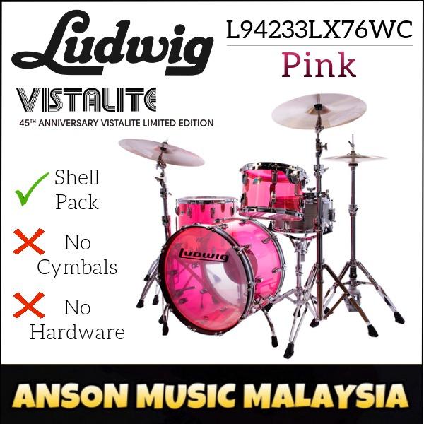 ludwig pink vistalite