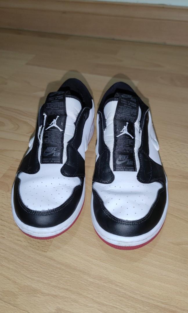 Air jordan 1 low slip deals black toe