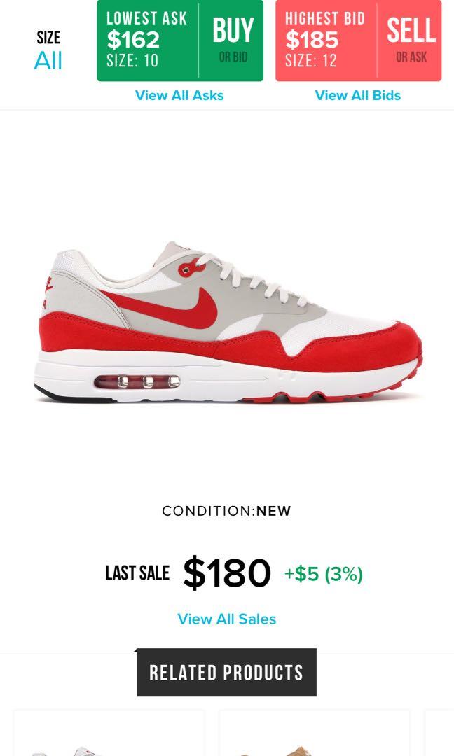 papel Cerco abeja Nike Air Max 1 Ultra Air Max Day Red 2017, Men's Fashion, Footwear,  Sneakers on Carousell