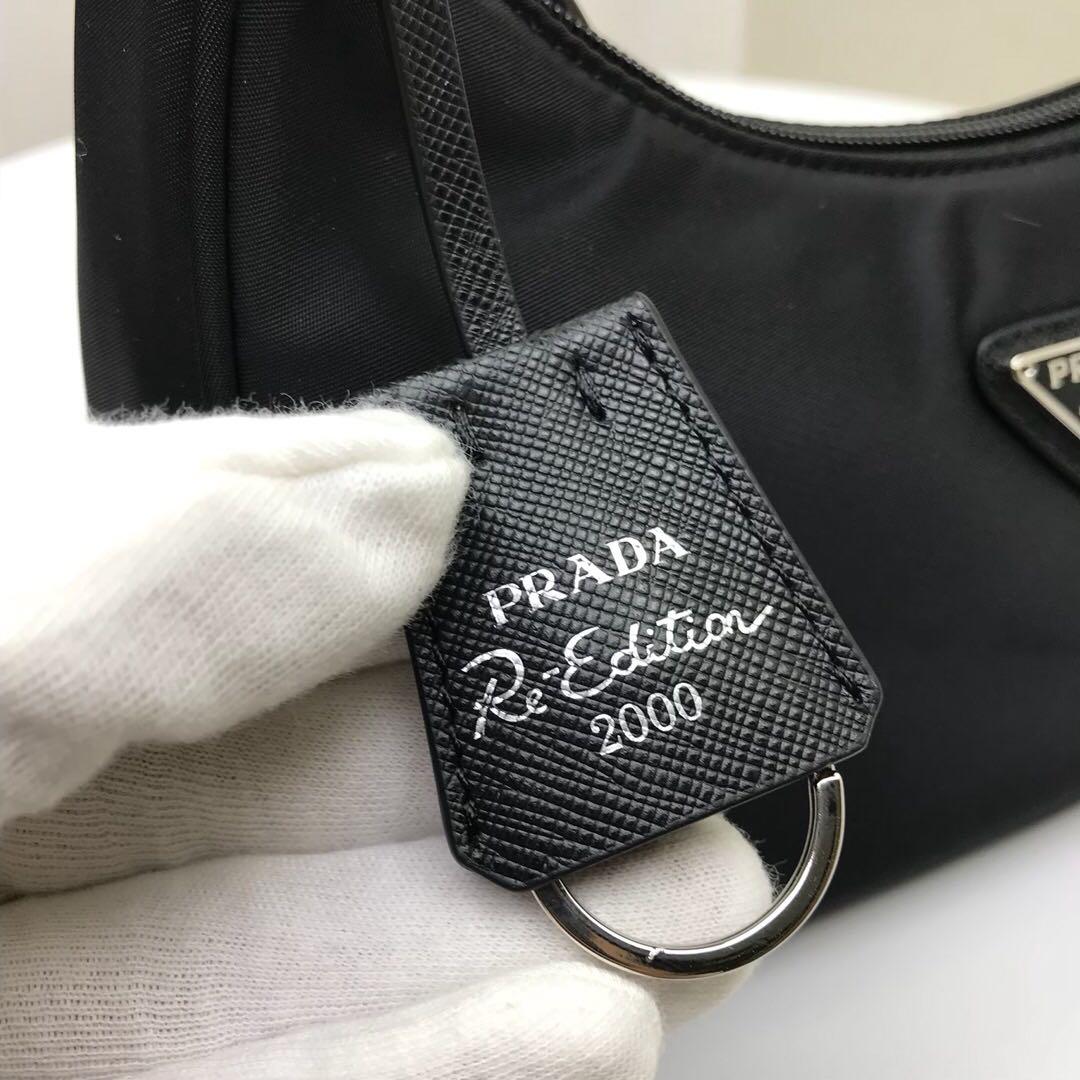 Re-Nylon Prada Re-Edition 2000 Mini-Bag 22*17*6cm 1NE515, Blue, One Size