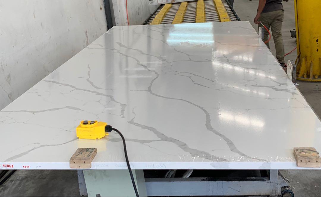 Quartz Stone (Category: Construction & Building Materials) located in Mandaluyong City. Submitted by opbatiller1 (Listing ID 1036389930, Image 3). Description: 20mm / 30mm thick 1.60m x 3.20m Quartz Stone Slabs Recommended for kitchen countertop, lavatories, other table tops, wall cladding and floors. 80% quartz stone & 20% resin Can withstand up to 400 degrees celsius We sell Quartz Stone Slabs and we can do supply, fabrication, delivery & insta