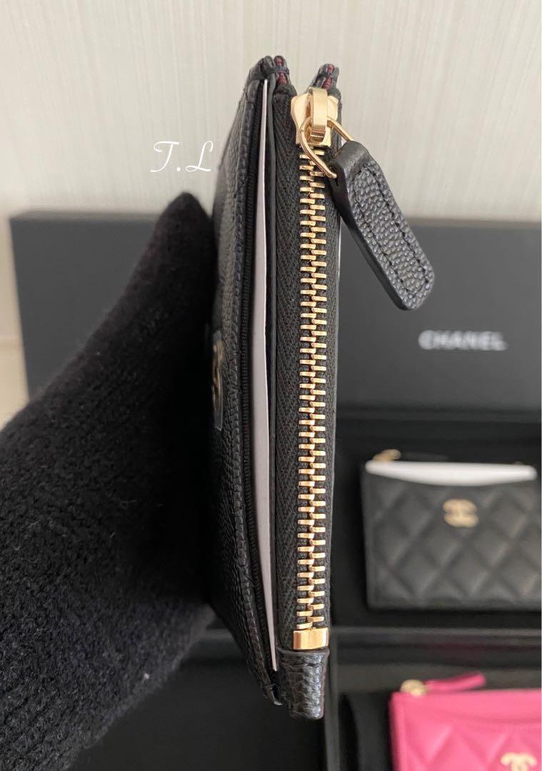 Chanel Metallic Green Quilted Caviar Classic Zip Card Case Pale Gold  Hardware 2018 Available For Immediate Sale At Sothebys