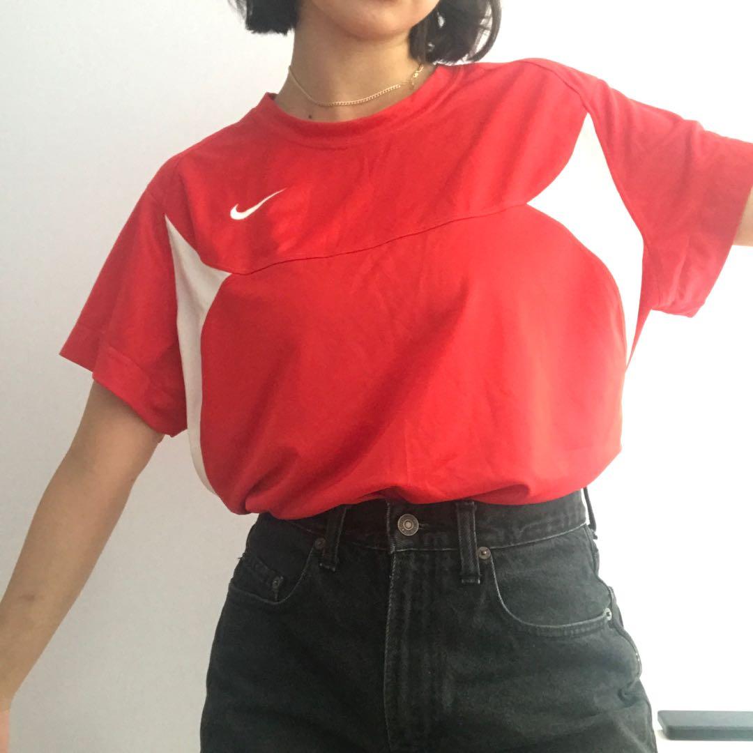 red and white nike shirt