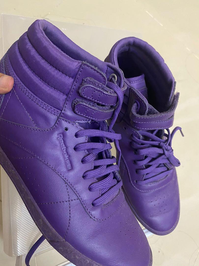 Reebok Classic Freestyle Hi Tops Purple