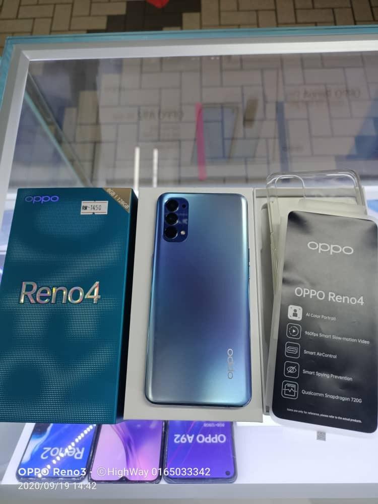 Reno 4 Blue 8 128 Mobile Phones Tablets Android Phones Oppo On Carousell