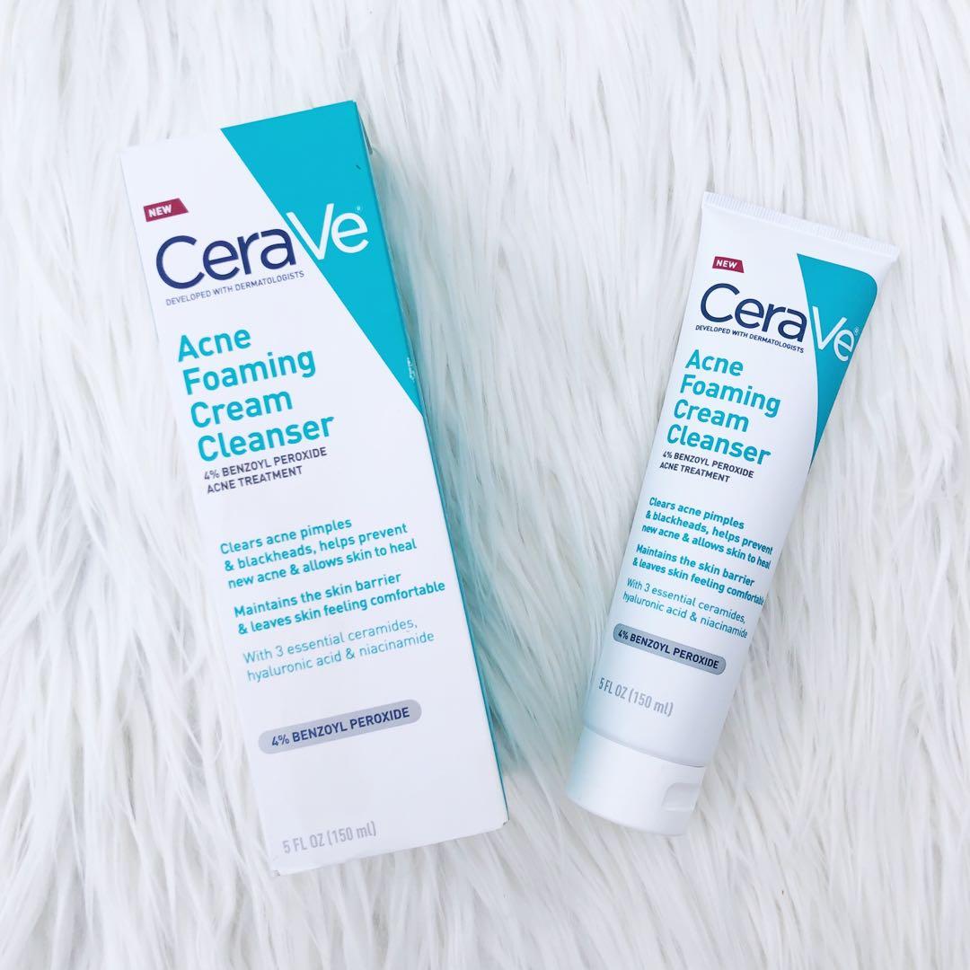 cerave foaming acne cream cleanser