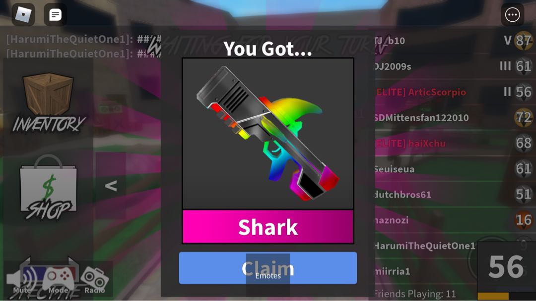 CHROMA SAW & SHARK 🌈💚💙LIGHTNING FAST DELIVERY🌈💚💙MM2 ROBLOX