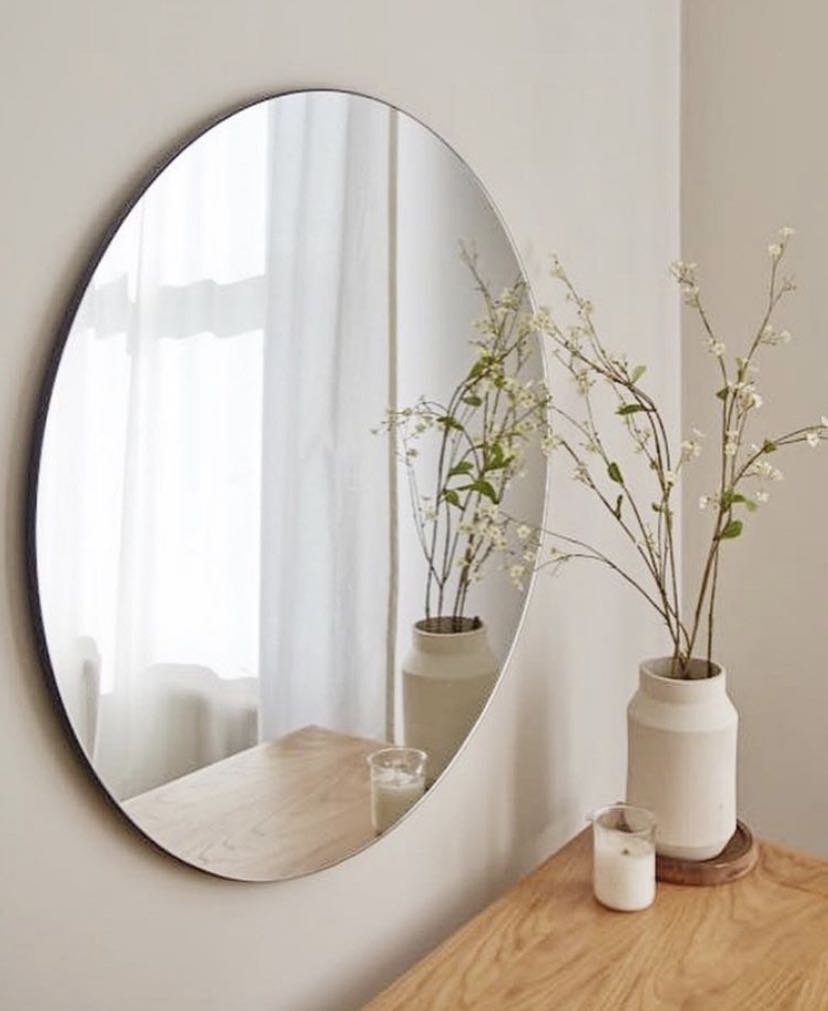 rimless mirror