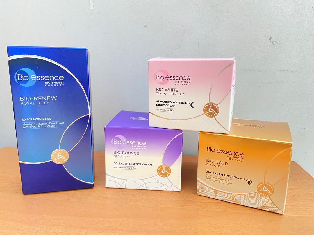 Sale Bio Essence Exfoliating Gel 24k Gold Water Eye Illuminator Day Cream Bio Bounce Collagen Essence Cream Bio White Advanced Whitening Night Cream Health Beauty Face Skin Care On Carousell