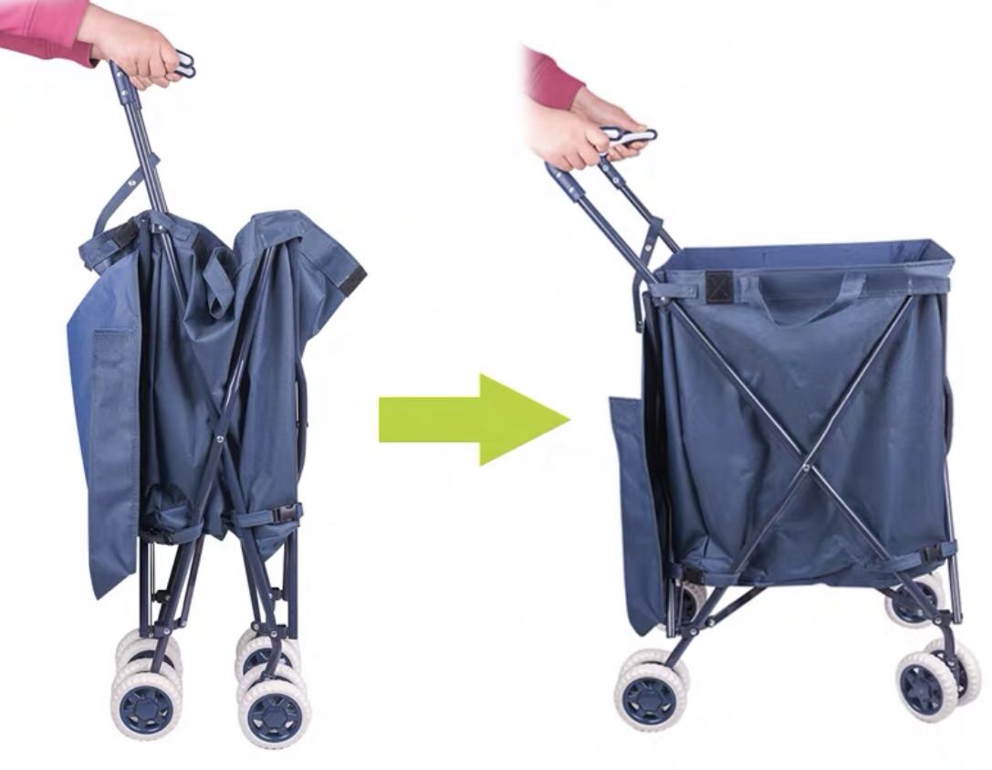 Shopping bag shopping trolley push cart market trolley foldable trolley
