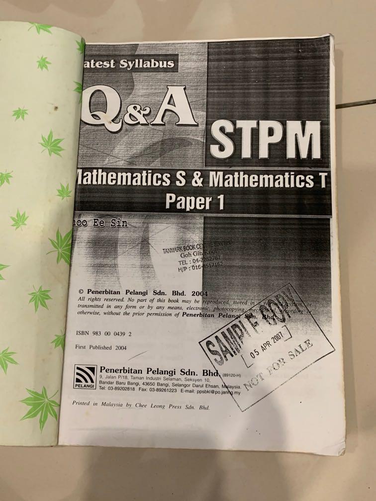 Stpm Pelangi Q A Math S T Textbooks On Carousell