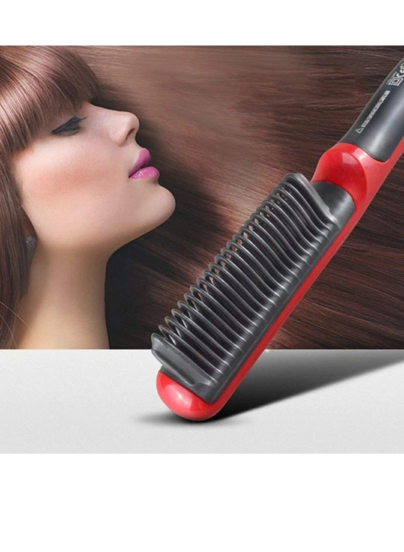 Electric straight top hair comb