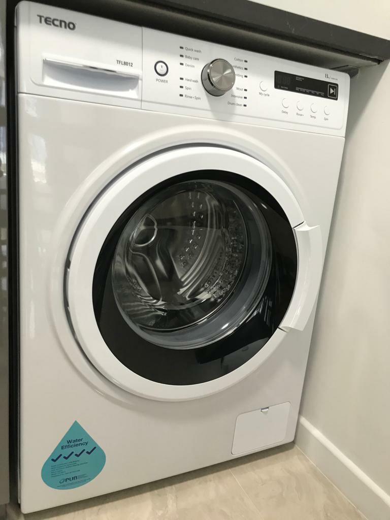 Tecno TFL 8012 8kg Front Loading Washing Machine, TV & Home Appliances