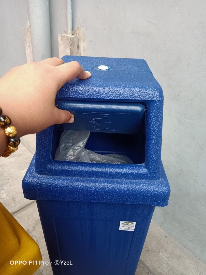trash bin waste segregation (Category: Waste Bins & Bags) located in Pasig City. Submitted by mikoysweet16 (Listing ID 1036264342, Image 2). Description: trash bin waste manufacturer heavy duty material with swing door cover small/med/large/king interlock design cover for trash bin safety plz call us now for more info and inquiry price is for posting purposes only 09369313227 09167757566.