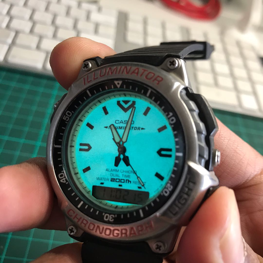 Vintage Casio Illuminator Ana Digi Men s Fashion Watches Accessories Watches on Carousell