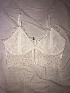 White Lace Crop Top