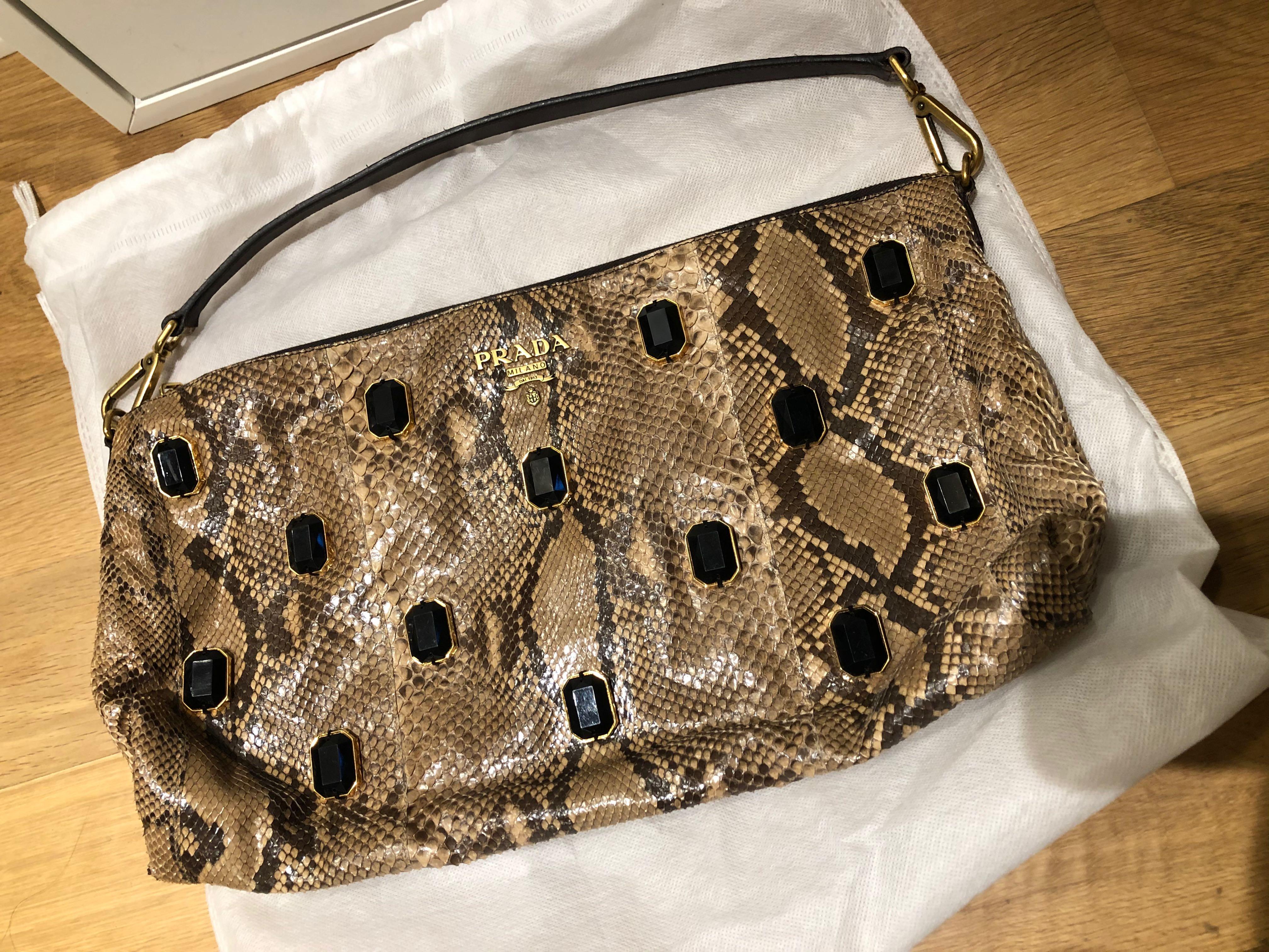 prada python bag