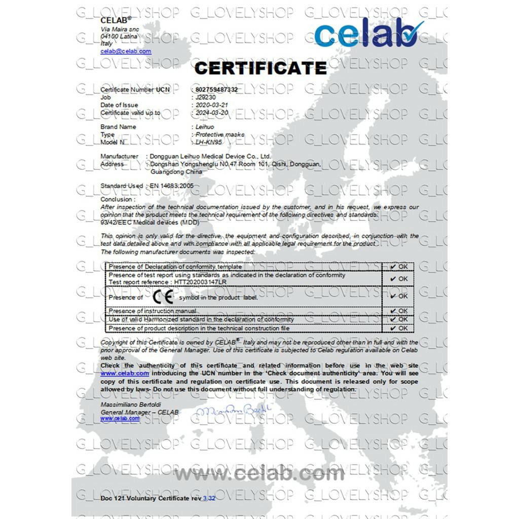 10 Masks, Leihuo pm2.5 KN95 Disposable Adult Respirator Mask CE FDA