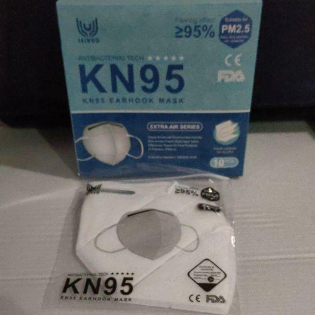 10 Masks, Leihuo pm2.5 KN95 Disposable Adult Respirator Mask CE FDA