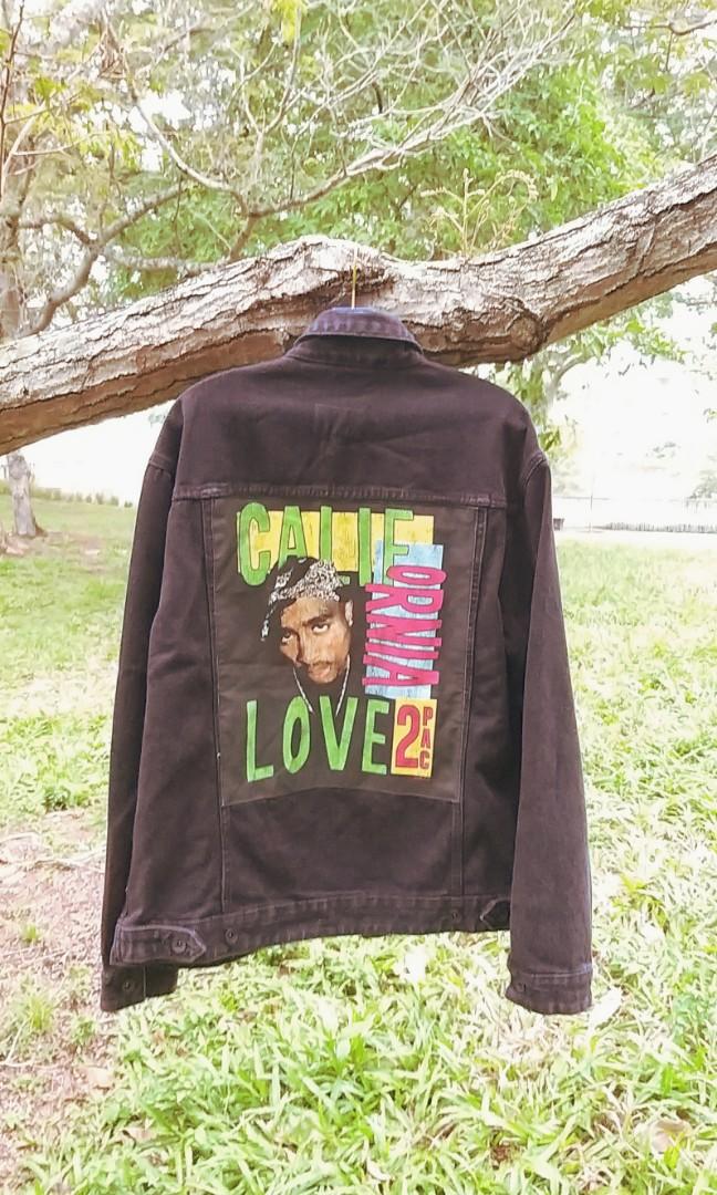 Tupac denim jacket cotton sales on