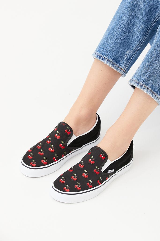 cherry vans slip on