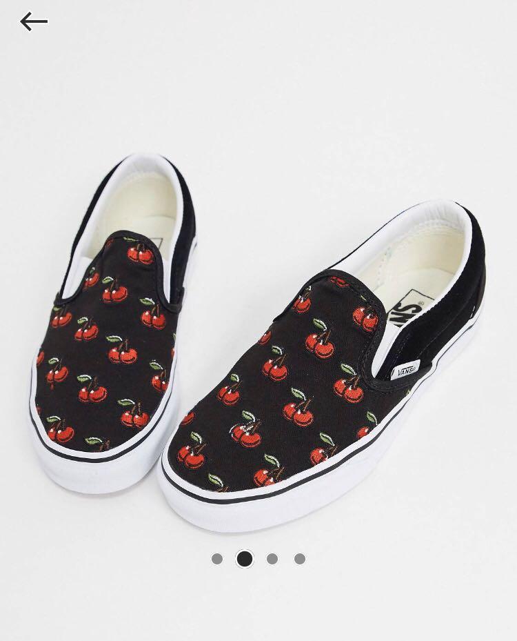 slip on cherry vans