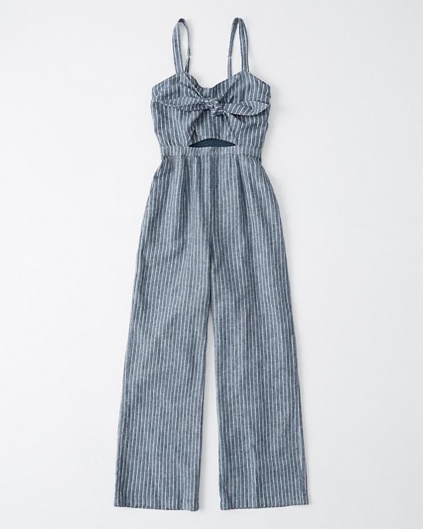 Abercrombie tie front jumpsuit 2025