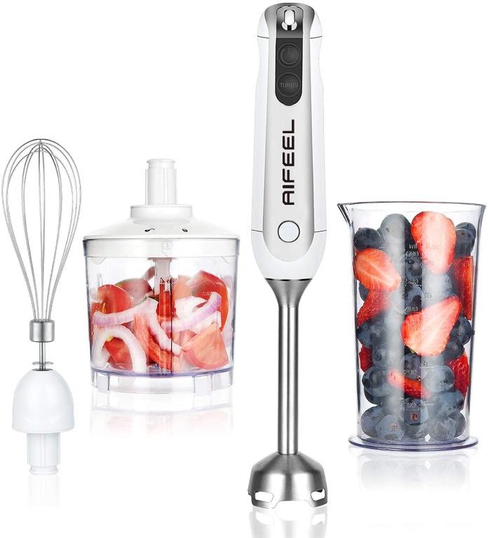 Aifeel Immersion Hand Blender, Set with 500ML Food Processor, Ice