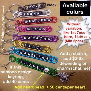 Aluminium Personalised Keychain / Dangle (Place your orders for Children’s Day quickly, ya [handmade gift present; uncle anthony] FOLLOW THIS LINK B4 U CHAT TO ORDER:  👉 http://carousell.com/p/101405144