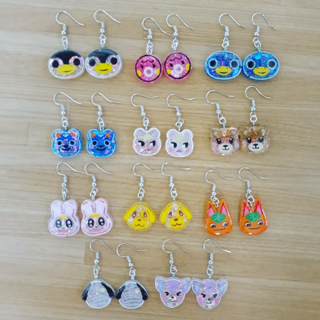 Animal Crossing Earrings Hobbies Toys Toys Games on Carousell