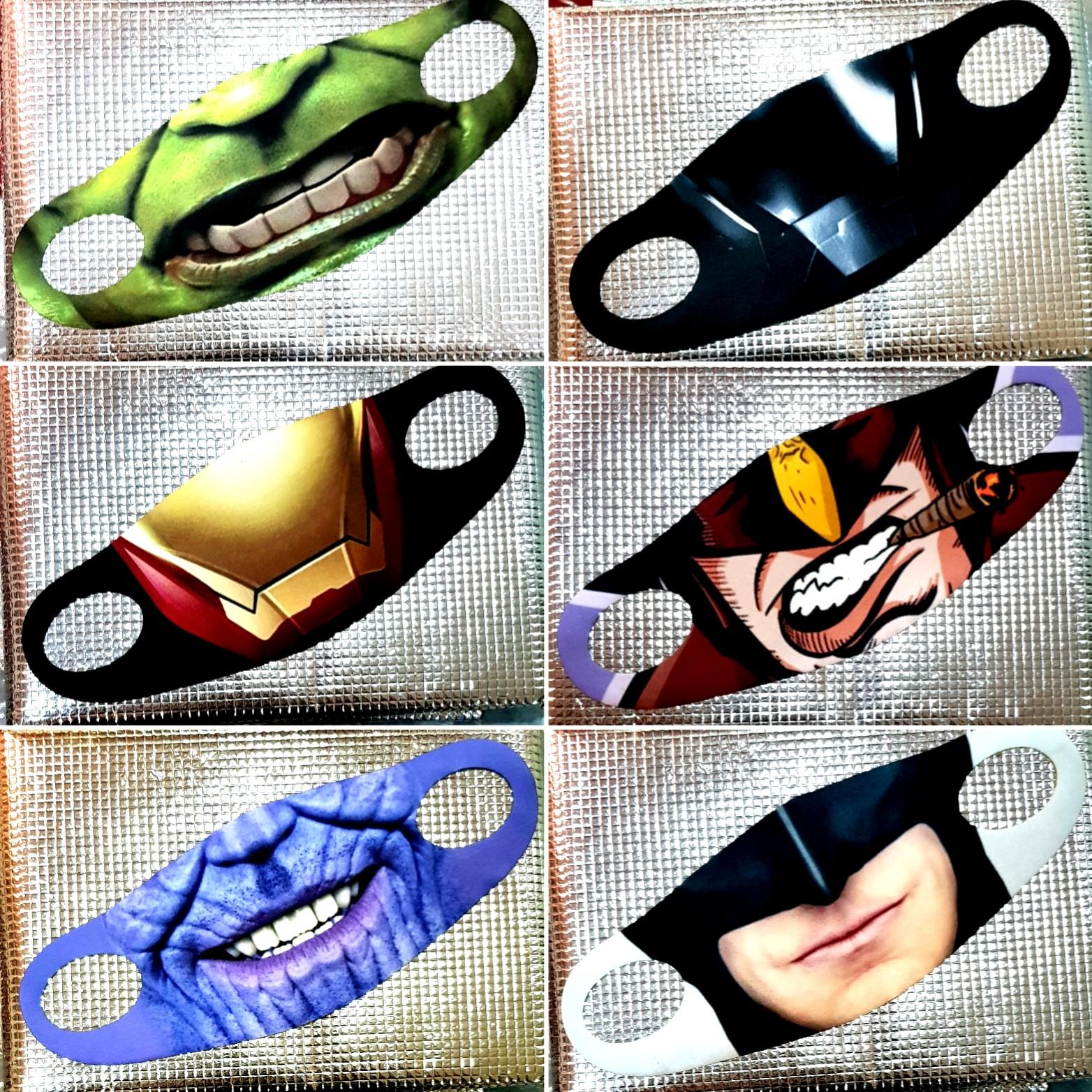 New Face Mask Sporty Scuba Gear For Unisex Marvel Avengers Superheroes Theme Washable Reusable Facemask Suitable For Teens Kids Adults Sports Sports Apparel On Carousell