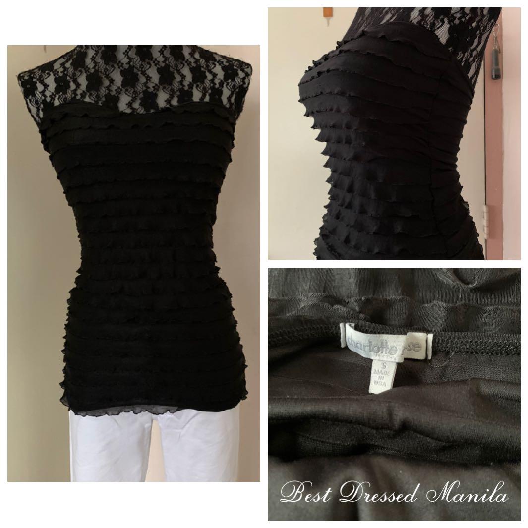 frilly tube top