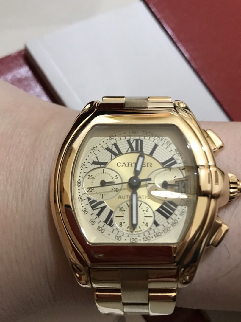 Cartier roadster gold watch shop