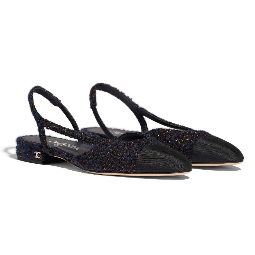 Chanel discount slingback tweed