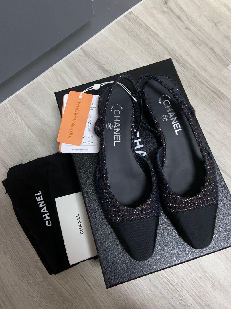 Chanel slingback vestiaire collective clearance