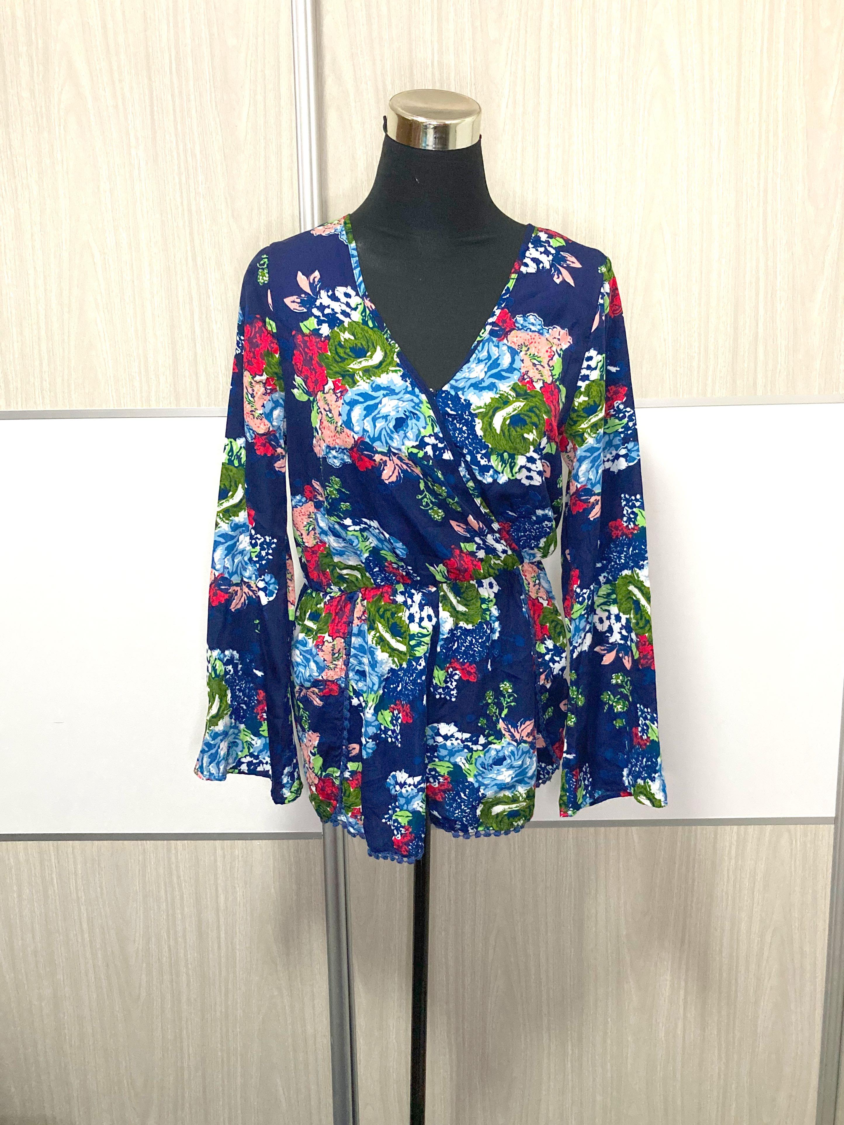 charlotte russe blue jumpsuit