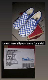 Checkered slip-on vans for sale!
