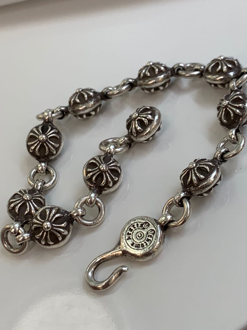 Chrome hearts cross online ball bracelet