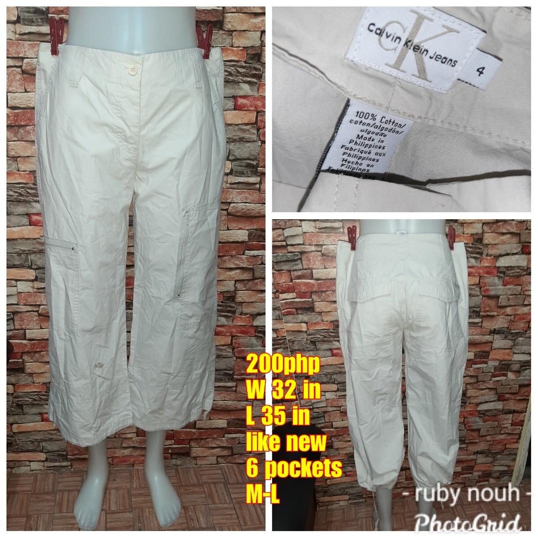 calvin klein denim capris