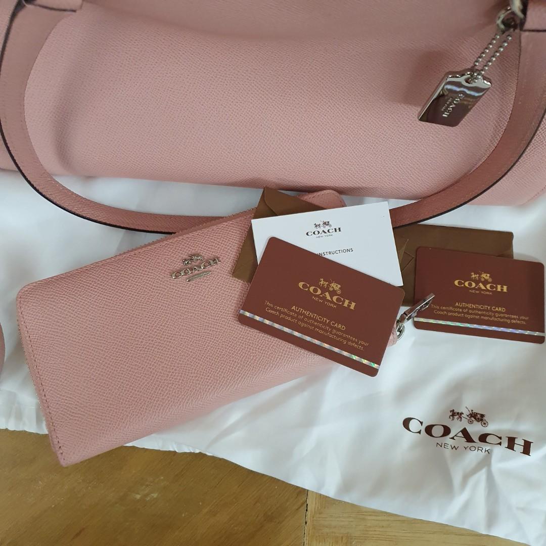 Petal pink coach purse shop
